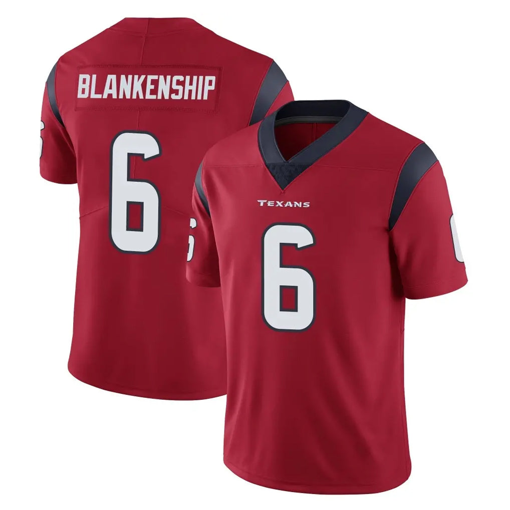 Pkot H.Texans #6 Reed Blankenship Player Red Limited Vapor Untouchable Home Game Stitched Jerseys