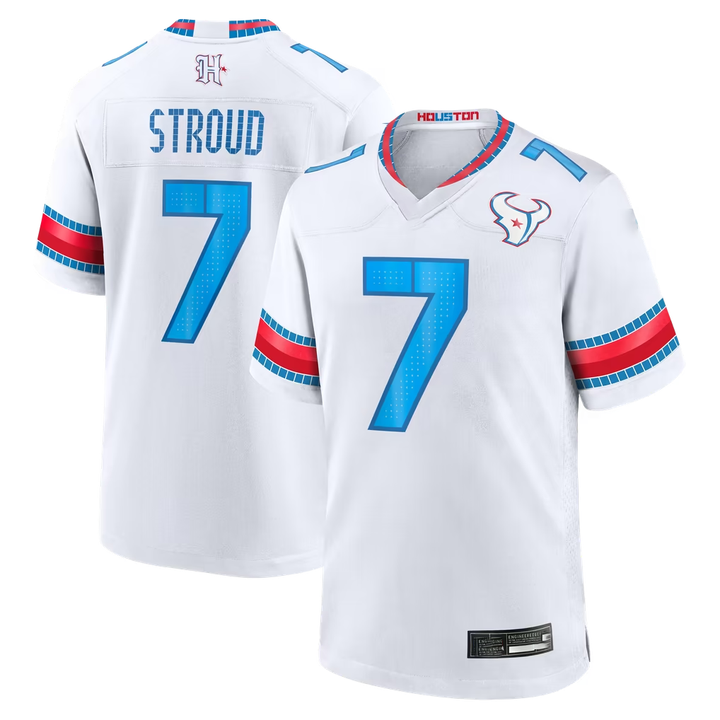 Pkot H.Texans #7 C.J. Stroud White 2026 Rivalries Collection Game Stitched Jerseys