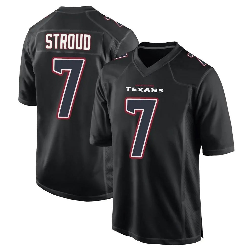 Pkot H.Texans #7 CJ Stroud Player Black Fashion Home Game Stitched Jerseys