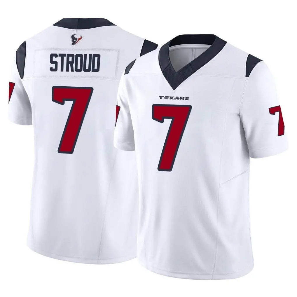 Pkot H.Texans #7 CJ Stroud Player White Limited Vapor F.U.S.E. Home Game Stitched Jerseys