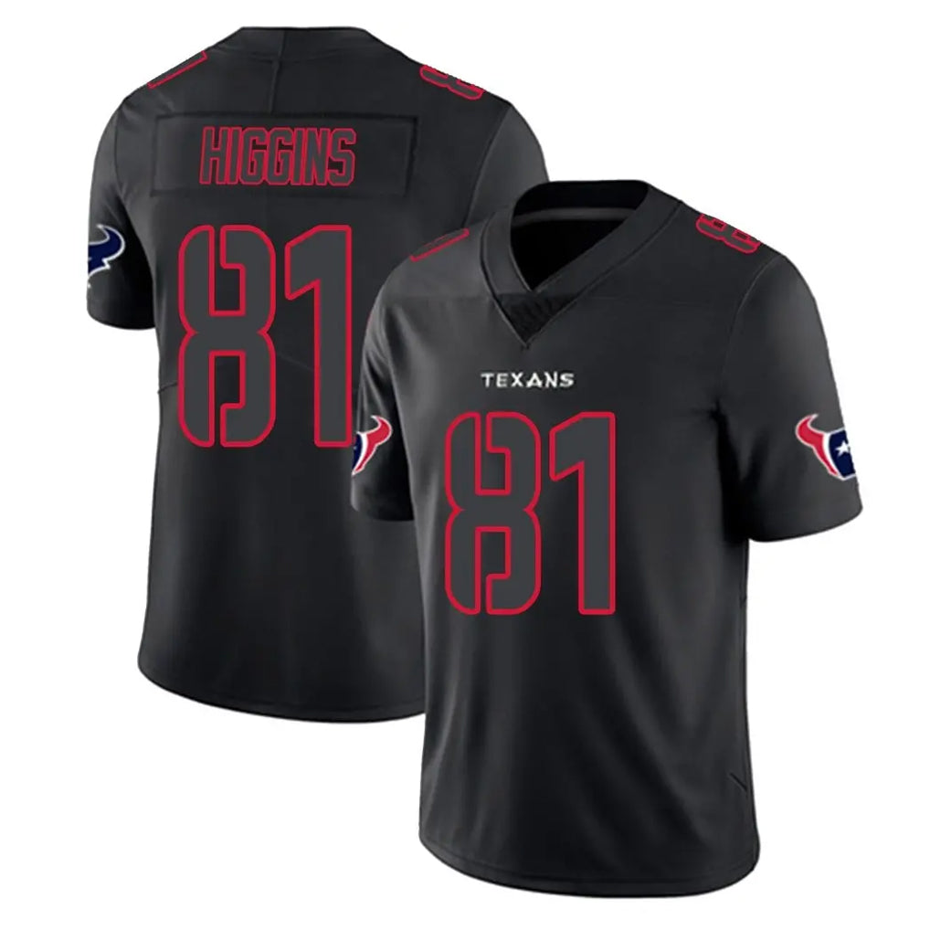 Pkot H.Texans #81 Jayden Higgins Player Black Impact Limited Game Stitched Jerseys