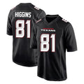 Pkot H.Texans #81 Jayden Higgins Player Carbon Black Fashion Home Game Stitched Jerseys
