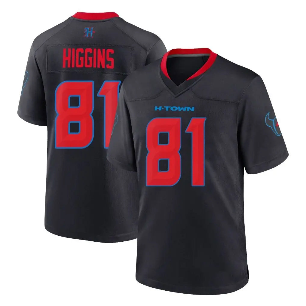 Pkot H.Texans #81 Jayden Higgins Player Navy 2nd Alternate Home Game Stitched Jerseys
