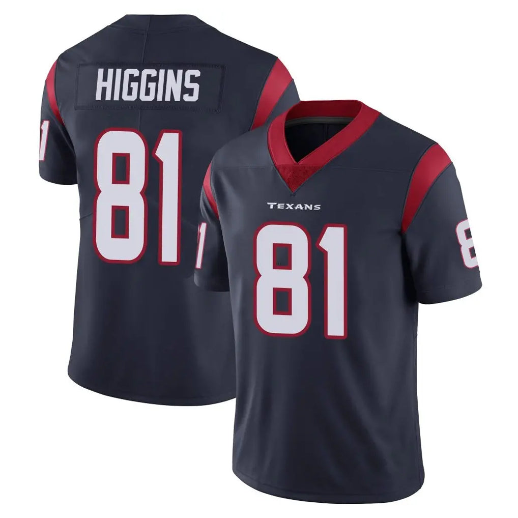 Pkot H.Texans #81 Jayden Higgins Player Navy Limited Vapor Untouchable Home Game Stitched Jerseys
