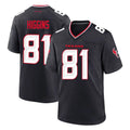 Pkot H.Texans #81 Jayden Higgins Player Navy Team Home Game Stitched Jerseys