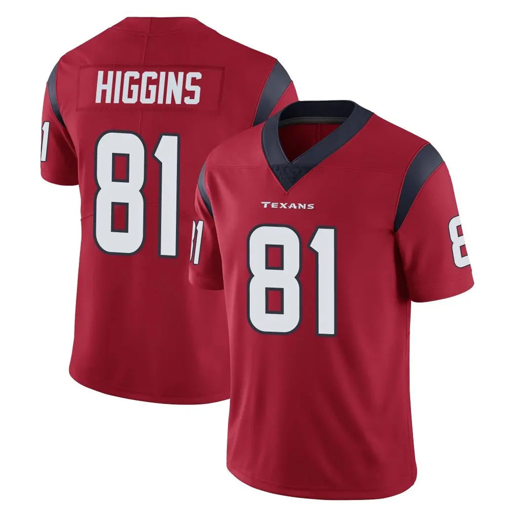 Pkot H.Texans #81 Jayden Higgins Player Red Limited Vapor Untouchable Home Game Stitched Jerseys