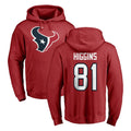 Pkot H.Texans #81 Jayden Higgins Player Red Pro Line Pullover Hoodie Limited Game Stitched Jerseys