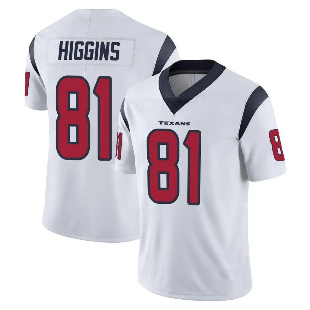 Pkot H.Texans #81 Jayden Higgins Player White Limited Vapor Untouchable Home Game Stitched Jerseys