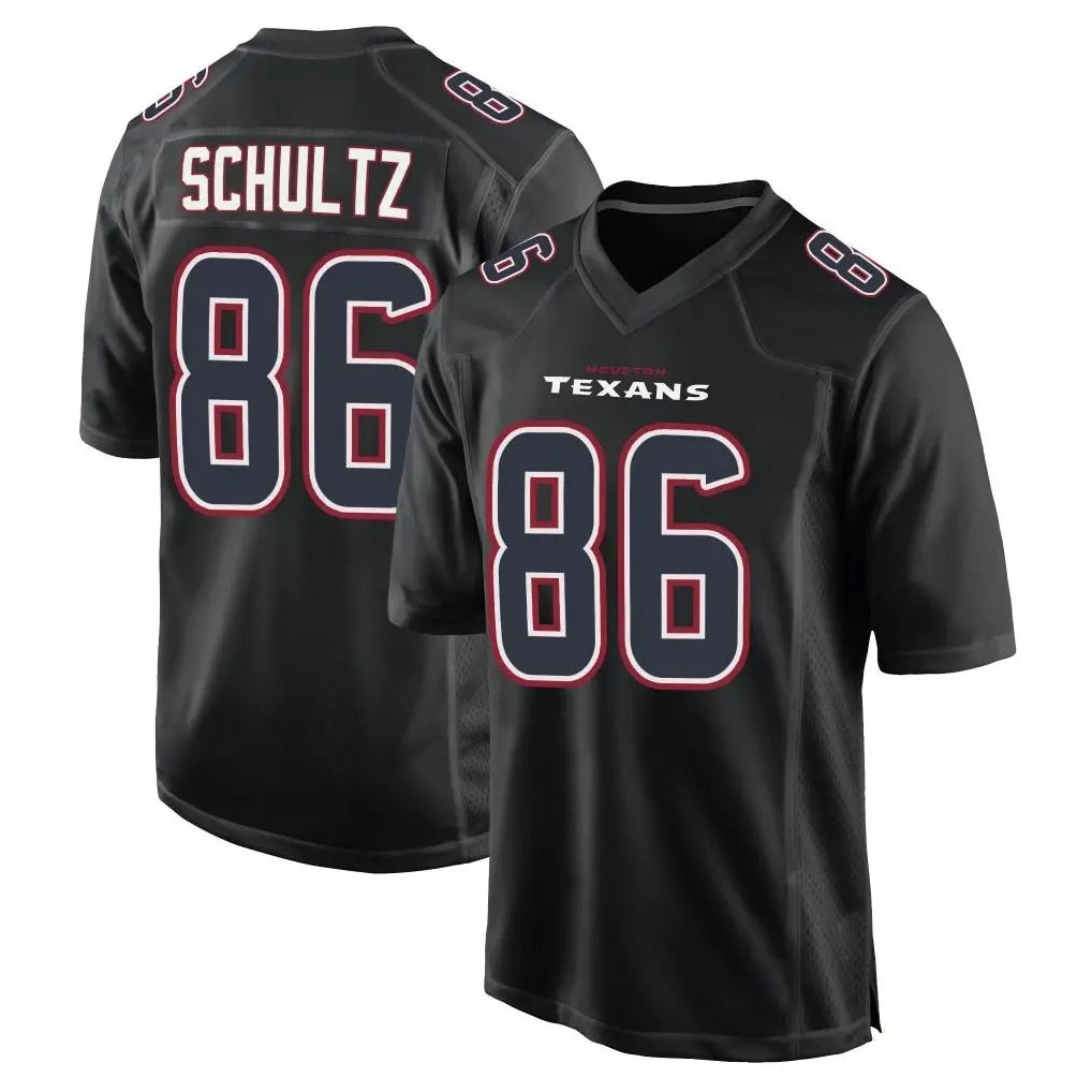 Pkot H.Texans #86 Dalton Schultz Player Black Fashion Home Game Stitched Jerseys