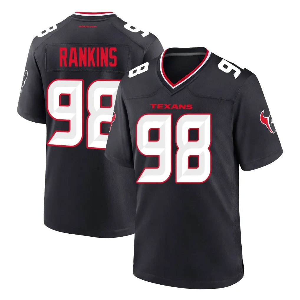 Pkot H.Texans #98 Sheldon Rankins Player Navy Team Home Game Stitched Jerseys