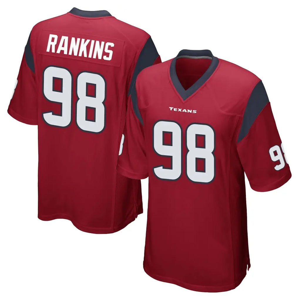 Pkot H.Texans #98 Sheldon Rankins Player Red Home Game Stitched Jerseys