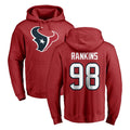 Pkot H.Texans #98 Sheldon Rankins Player Red Pro Line Pullover Hoodie Limited Game Stitched Jerseys