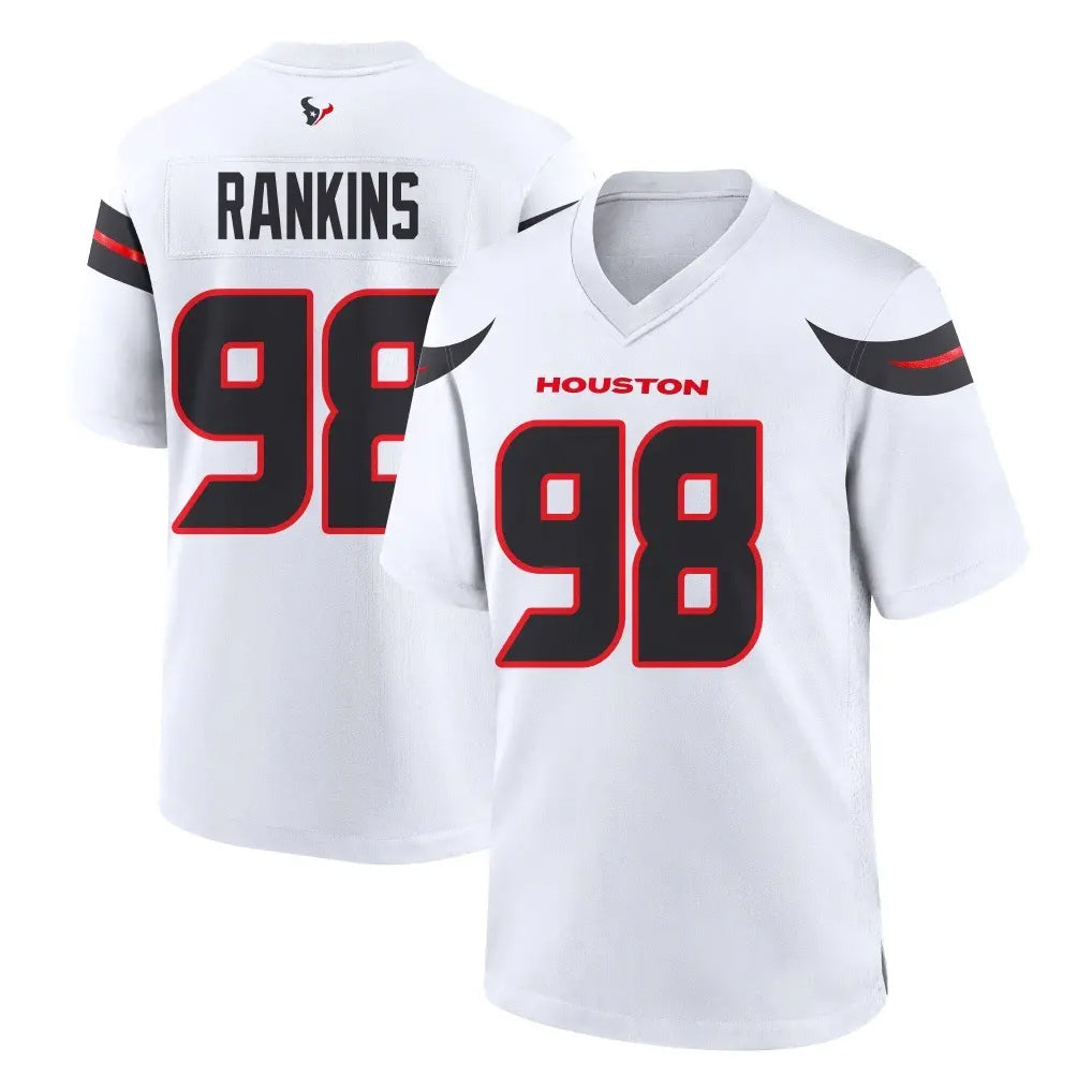 Pkot H.Texans #98 Sheldon Rankins Player White Home Game Stitched Jerseys