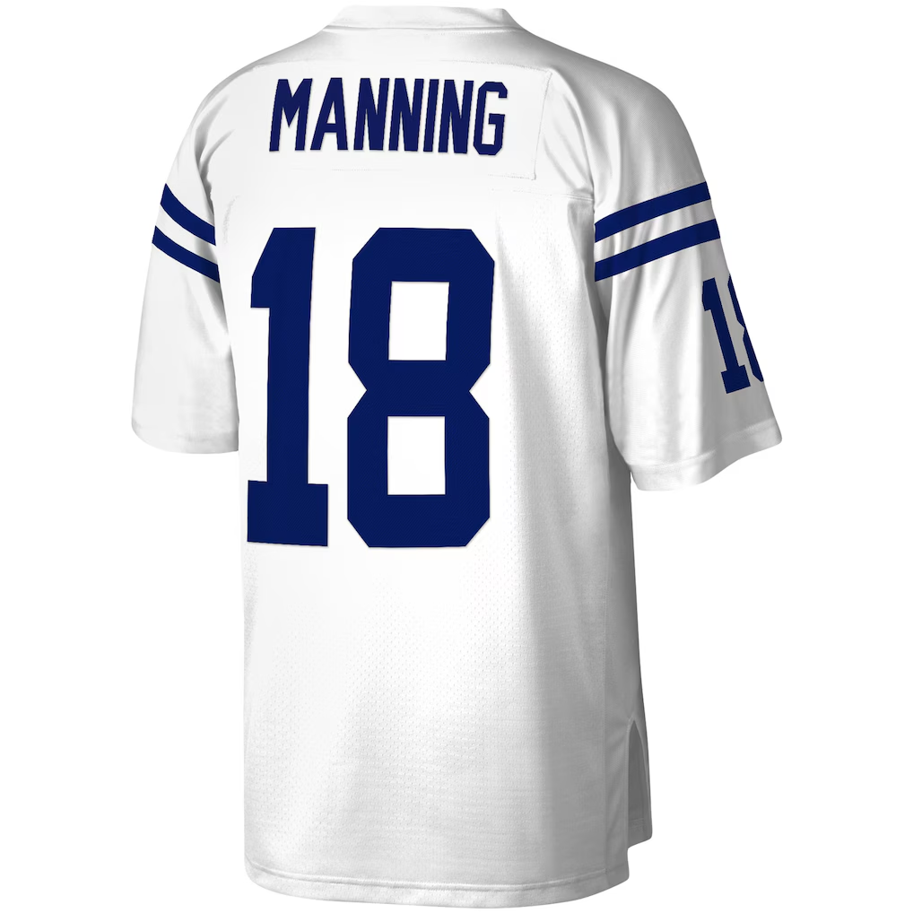Pkot I.Colts #18 Peyton Manning Mitchell & Ness White Legacy Replica Jersey