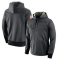 Pkot IN.Colts Gray Salute to Service Performance Hoodies Limited Game Stitched Jerseys