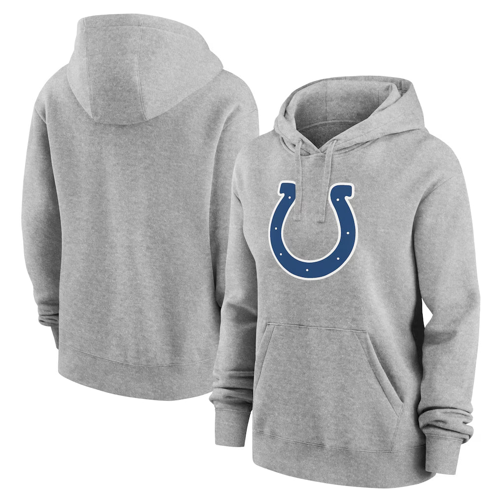 Pkot IN.Colts Heather Gray Club Fleece Hoodie Limited Blank Player Stitched Jerseys