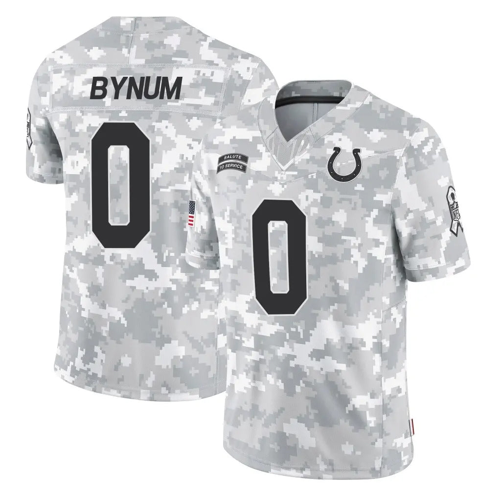 Pkot IN.Colts #0 Camryn Bynum Player Arctic Camo Salute To Service Limited Game Stitched Jerseys