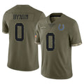 Pkot IN.Colts #0 Camryn Bynum Player Olive Salute To Service Limited Stitched Jerseys