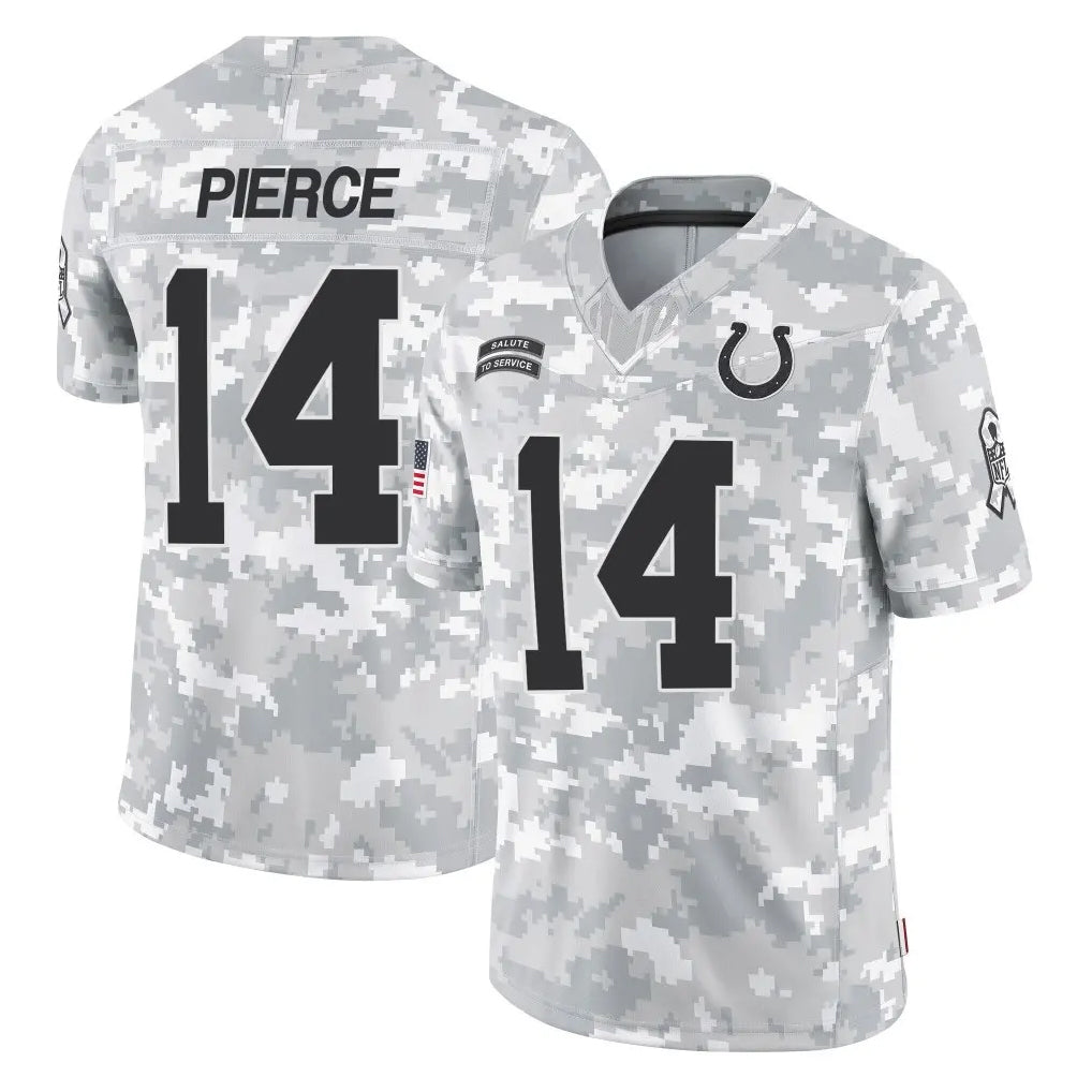Pkot IN.Colts #14 Alec Pierce Player Arctic Camo Salute To Service Limited Game Stitched Jerseys