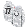 Pkot IN.Colts #17 Daniel Jones Player Arctic Camo Salute to Service Hoodies Limited Game Stitched Jerseys