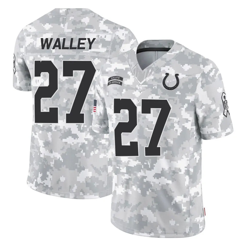 Pkot IN.Colts #27 Justin Walley Player Arctic Camo Salute To Service Limited Game Stitched Jerseys
