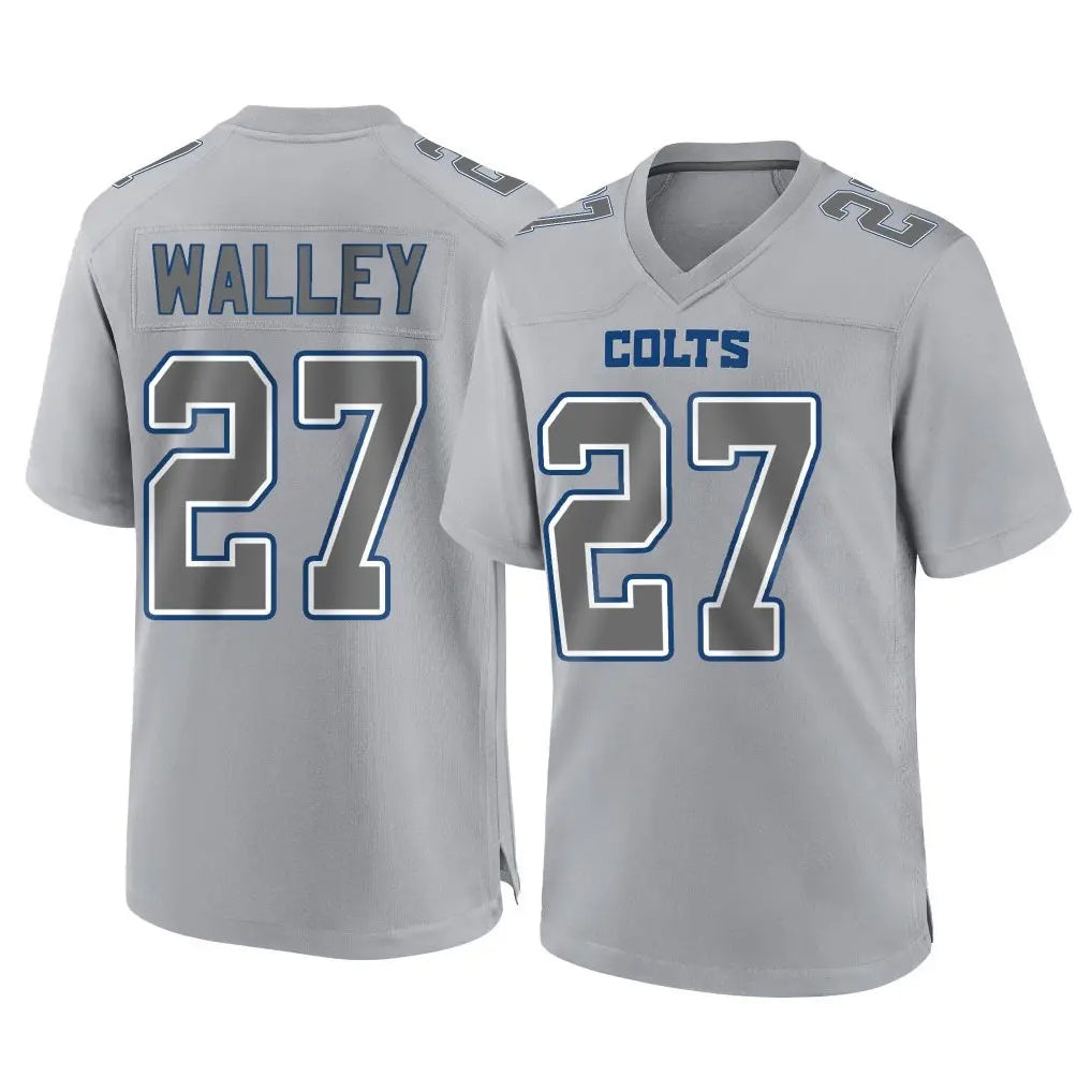 Pkot IN.Colts #27 Justin Walley Player Gray Atmosphere Fashion Home Game Stitched Jerseys