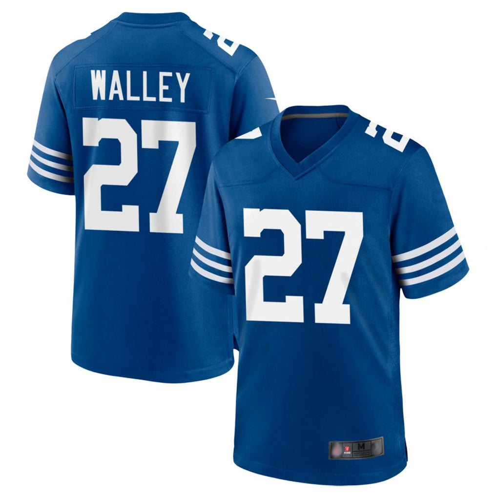 Pkot IN.Colts #27 Justin Walley Player Royal Limited Home Game Stitched Jerseys