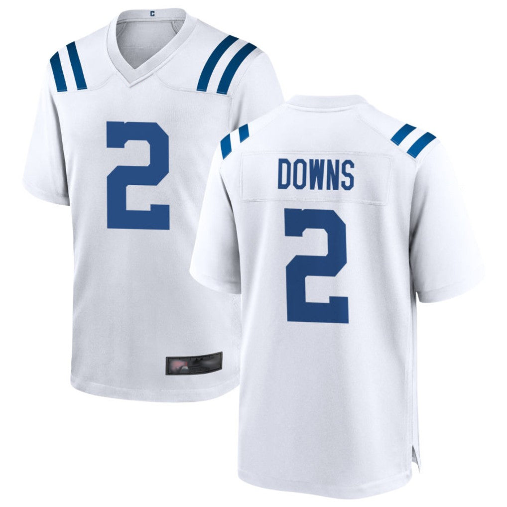 Pkot IN.Colts #2 Josh Downs Player White Home Game Stitched Jerseys
