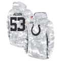 Pkot IN.Colts #53 CJ Allen Player Arctic Camo Salute to Service Hoodies Limited Game Stitched Jerseys
