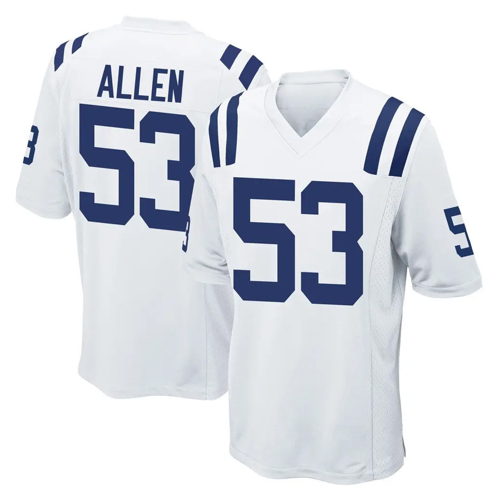 Pkot IN.Colts #53 CJ Allen Player White Home Game Stitched Jerseys