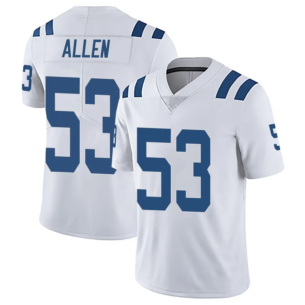 Pkot IN.Colts #53 CJ Allen Player White Limited Vapor Untouchable Home Game Stitched Jerseys