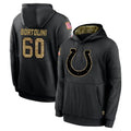 Pkot IN.Colts #60 Tanor Bortolini Player Black Salute to Service Hoodies Limited Game Stitched Jerseys