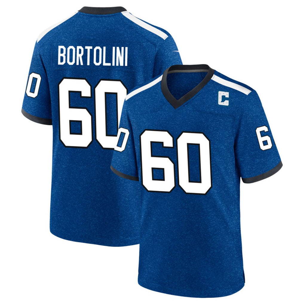 Pkot IN.Colts #60 Tanor Bortolini Player Royal Alternate Indiana Nights Home Game Stitched Jerseys