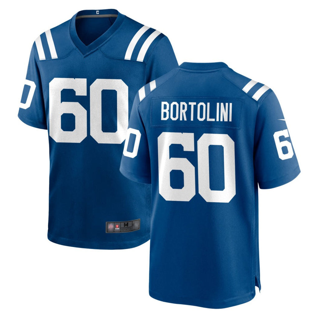 Pkot IN.Colts #60 Tanor Bortolini Player Royal Home Game Stitched Jerseys