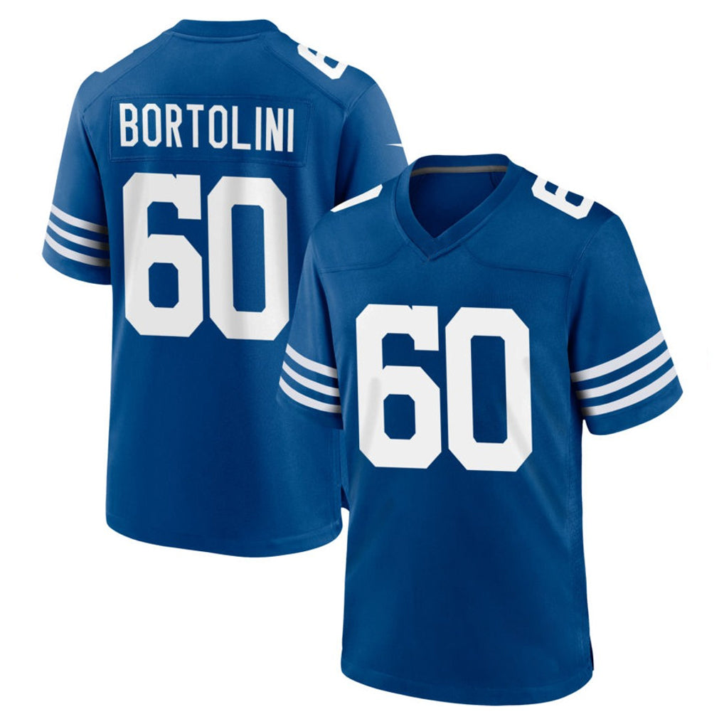 Pkot IN.Colts #60 Tanor Bortolini Player Royal Limited Home Game Stitched Jerseys