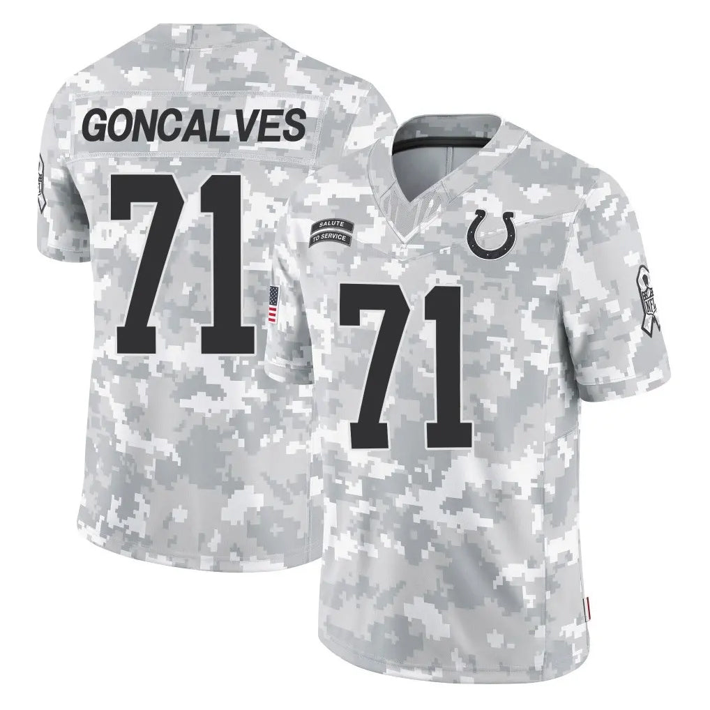 Pkot IN.Colts #71 Matt Goncalves Player Arctic Camo Salute To Service Limited Game Stitched Jerseys