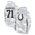 Pkot IN.Colts #71 Matt Goncalves Player Arctic Camo Salute to Service Hoodies Limited Game Stitched Jerseys