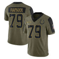 Pkot IN.Colts #79 Bernhard Raimann Player Olive Salute To Service Limited Game Stitched Jerseys