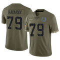 Pkot IN.Colts #79 Bernhard Raimann Player Olive Salute To Service Limited Stitched Jerseys