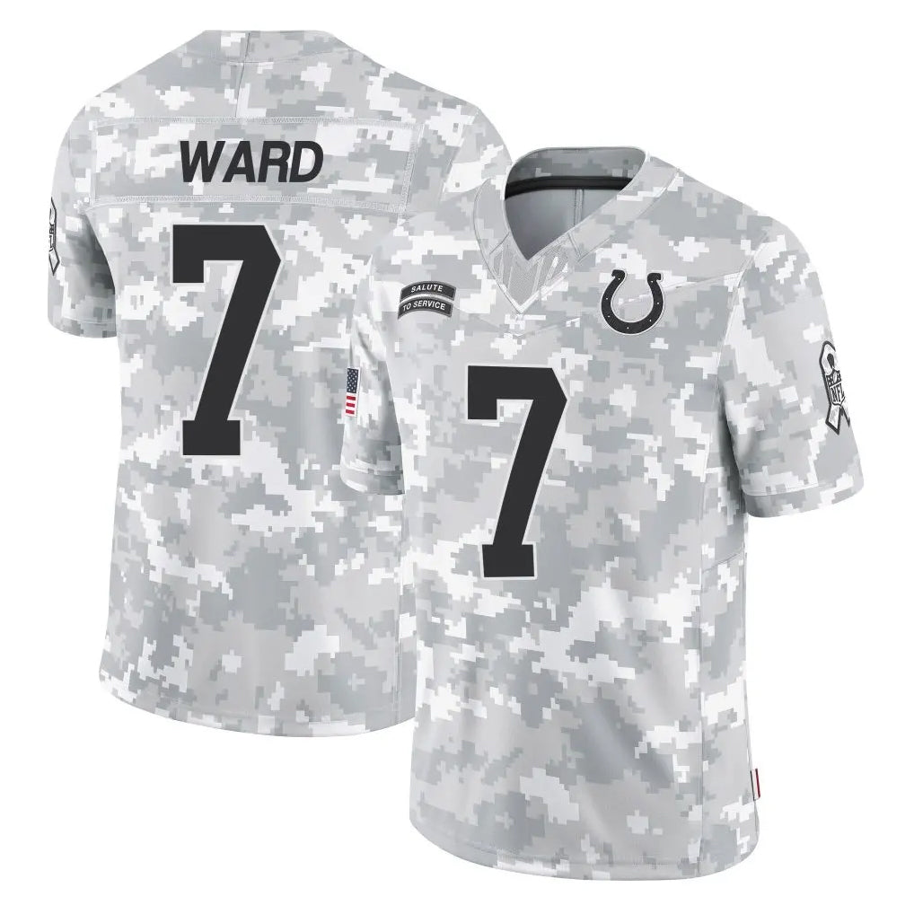 Pkot IN.Colts #7 Charvarius Ward Sr. Player Arctic Camo Salute To Service Limited Game Stitched Jerseys