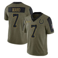 Pkot IN.Colts #7 Charvarius Ward Sr. Player Olive Salute To Service Limited Game Stitched Jerseys