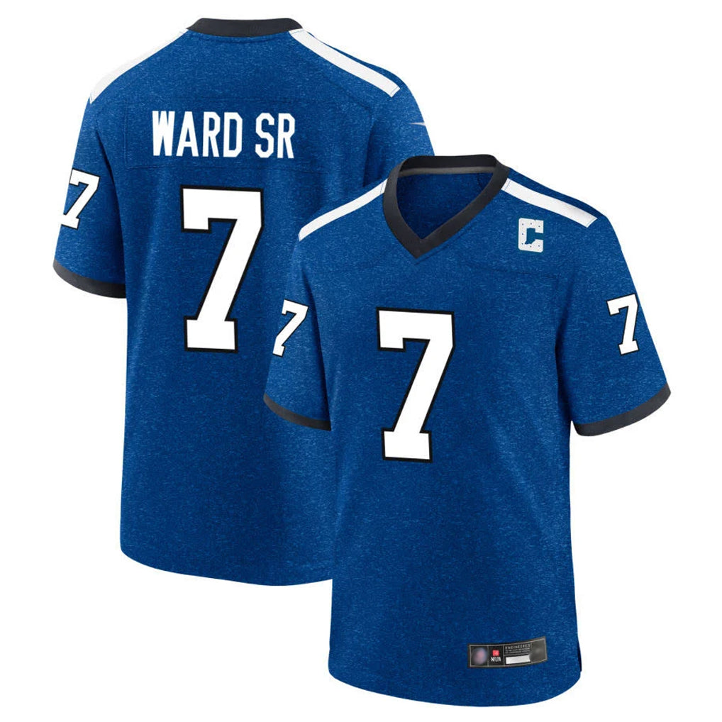 Pkot IN.Colts #7 Charvarius Ward Sr. Player Royal Alternate Indiana Nights Home Game Stitched Jerseys