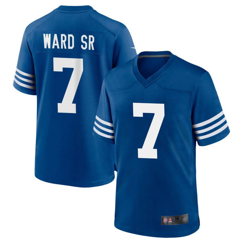 Pkot IN.Colts #7 Charvarius Ward Sr. Player Royal Limited Home Game Stitched Jerseys