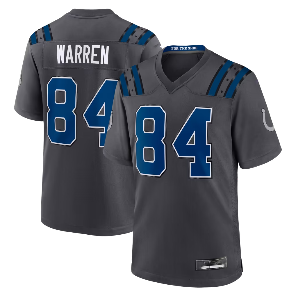 Pkot IN.Colts #84 Tyler Warren Anthracite 2026 Rivalries Collection Game Stitched Jerseys