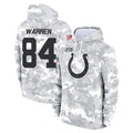 Pkot IN.Colts #84 Tyler Warren Player Arctic Camo Salute to Service Hoodies Limited Game Stitched Jerseys