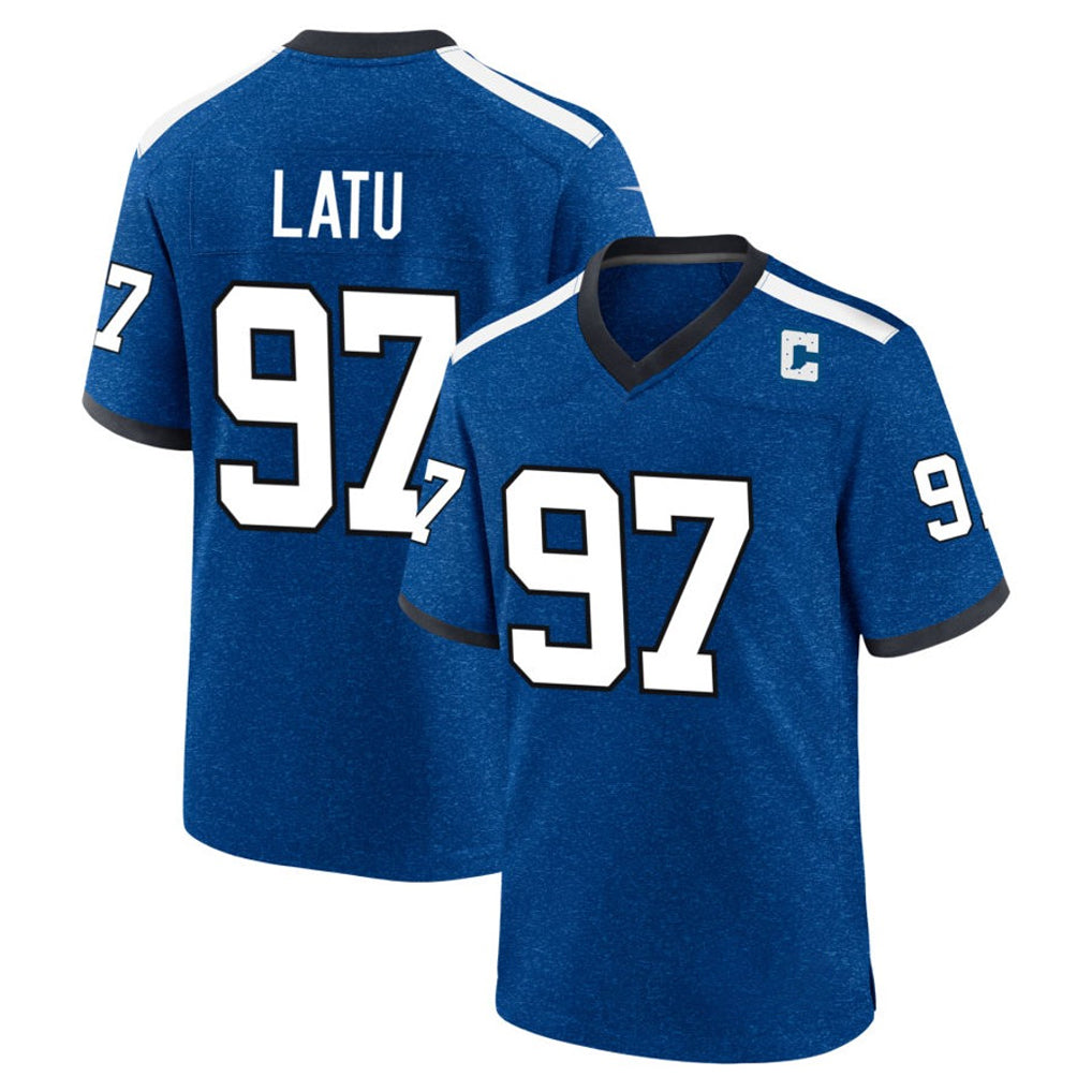 Pkot IN.Colts #97 Laiatu Latu Player Royal Alternate Indiana Nights Home Game Stitched Jerseys