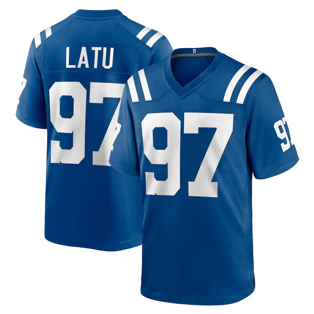 Pkot IN.Colts #97 Laiatu Latu Player Royal Home Game Stitched Jerseys