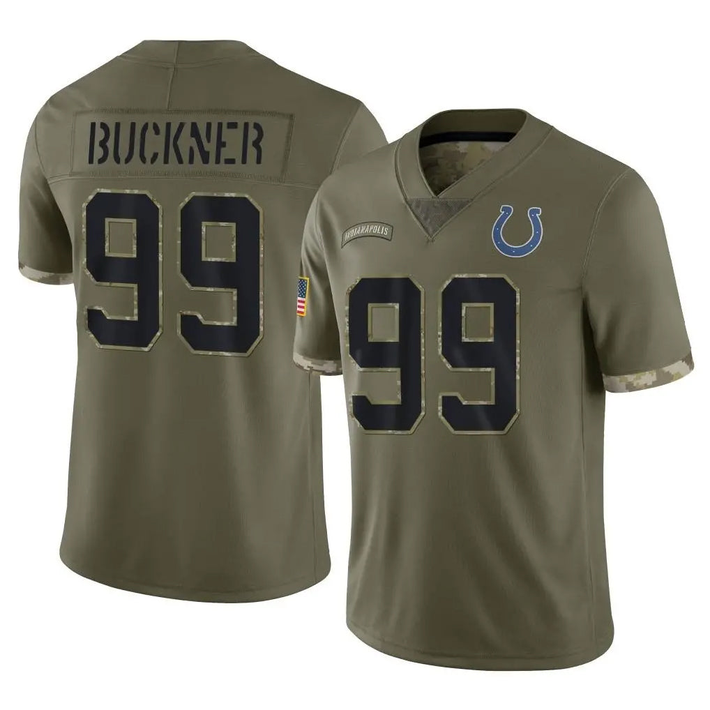 Pkot IN.Colts #99 DeForest Buckner Player Olive Salute To Service Limited Stitched Jerseys