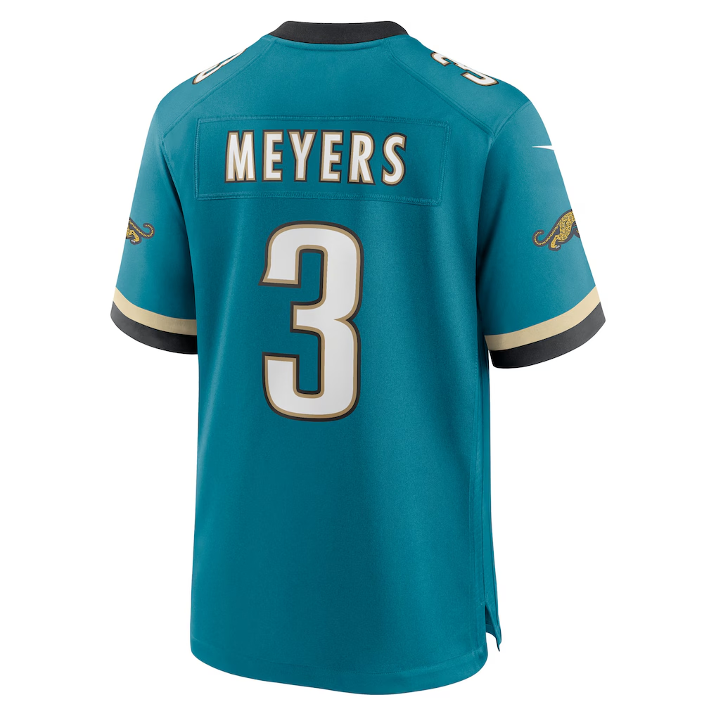 pkot J.Jaguars #3 Jakobi Meyers Teal Alternate 2 Prowler Throwback Game Puhic Stitched Jerseys