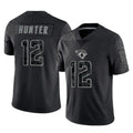 pkot J.Jaguars #12 Travis Hunter Player Black Reflective Limited Game Stitched Jerseys